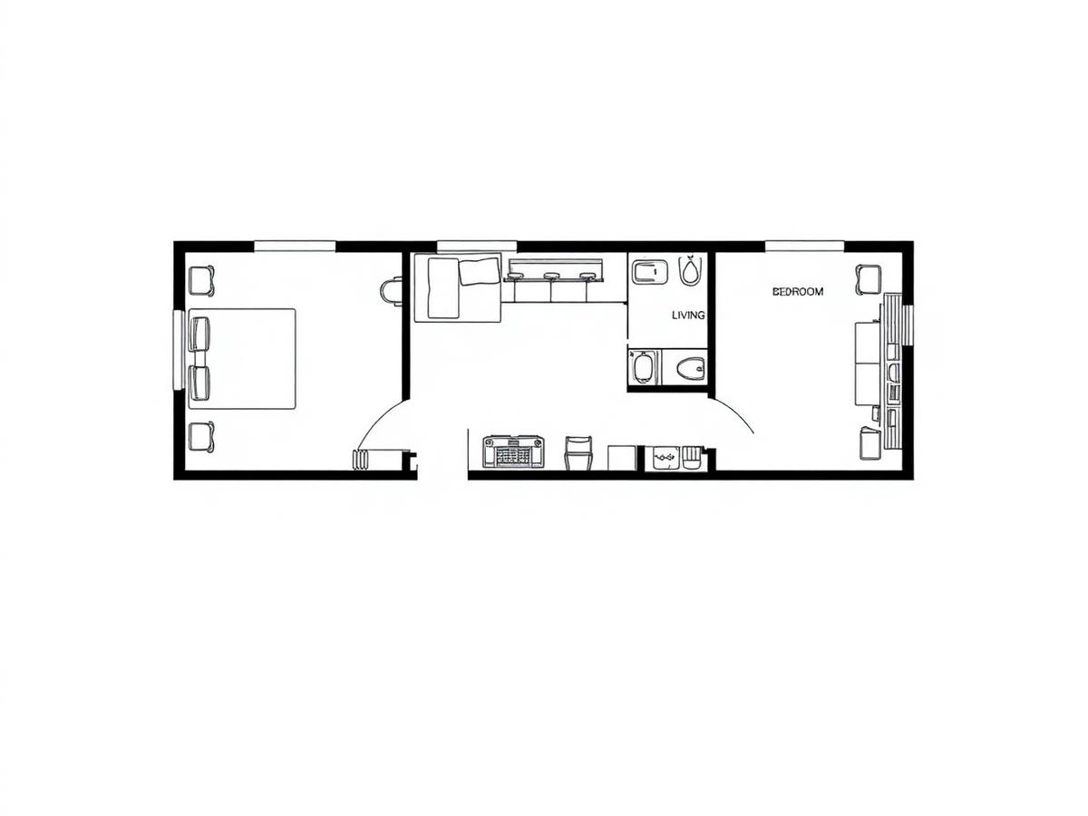 AI generated floor plan created from a hand drawn house sketch