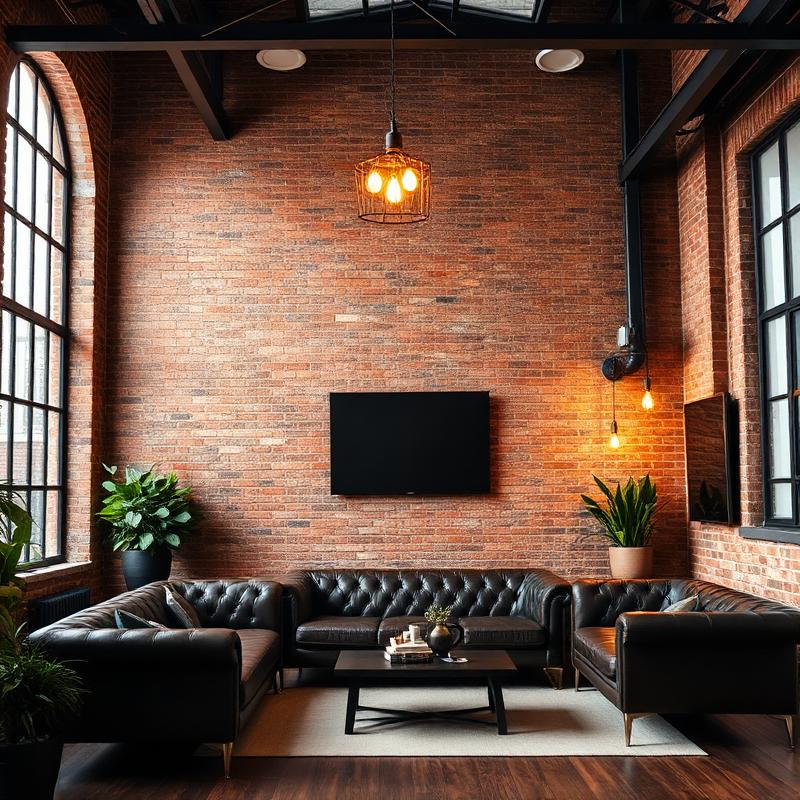 Industrial interior design style example